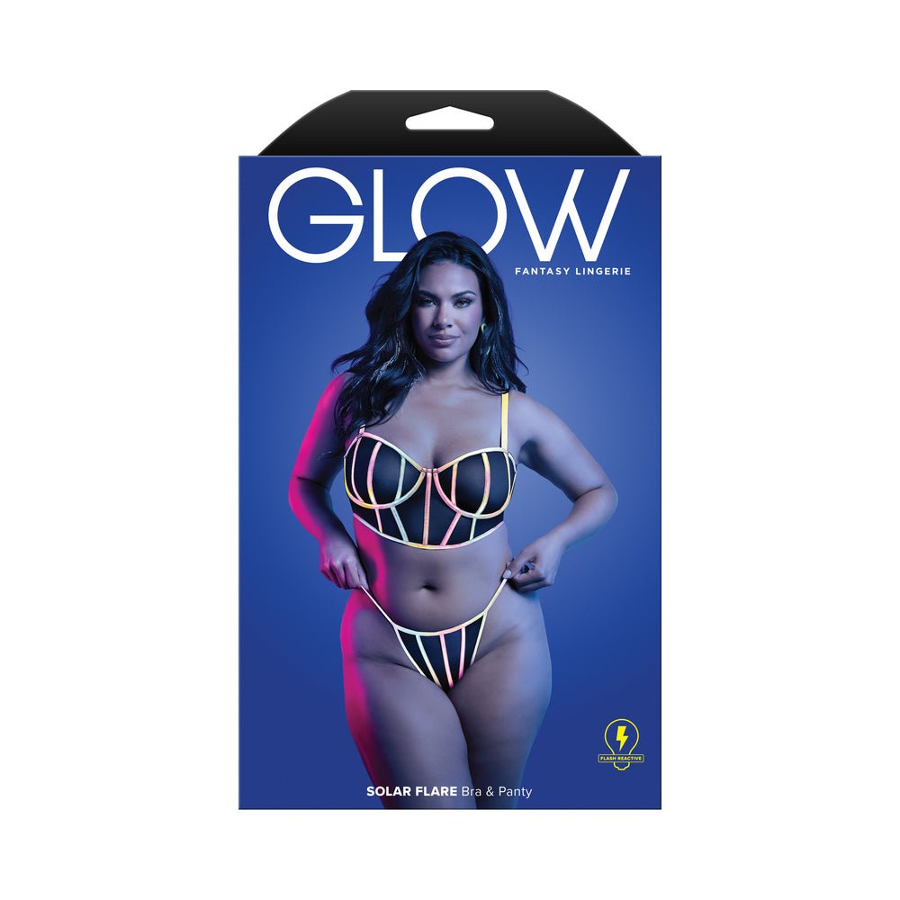 fantasy-lingerie-glow-solar-flare-underwire-bra-panty-queen-size Fantasy Lingerie Glow Solar Flare Underwire Bra & Panty Queen Size - Image 1