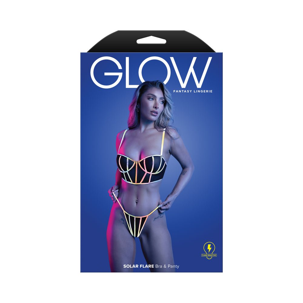 fantasy-lingerie-glow-solar-flare-underwire-bra-panty-sm Fantasy Lingerie Glow Solar Flare Underwire Bra & Panty S/M - Image 1