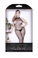 Feelin' Myself Halter Dot Mesh Footless Bodystocking - Queen Size - Image 3