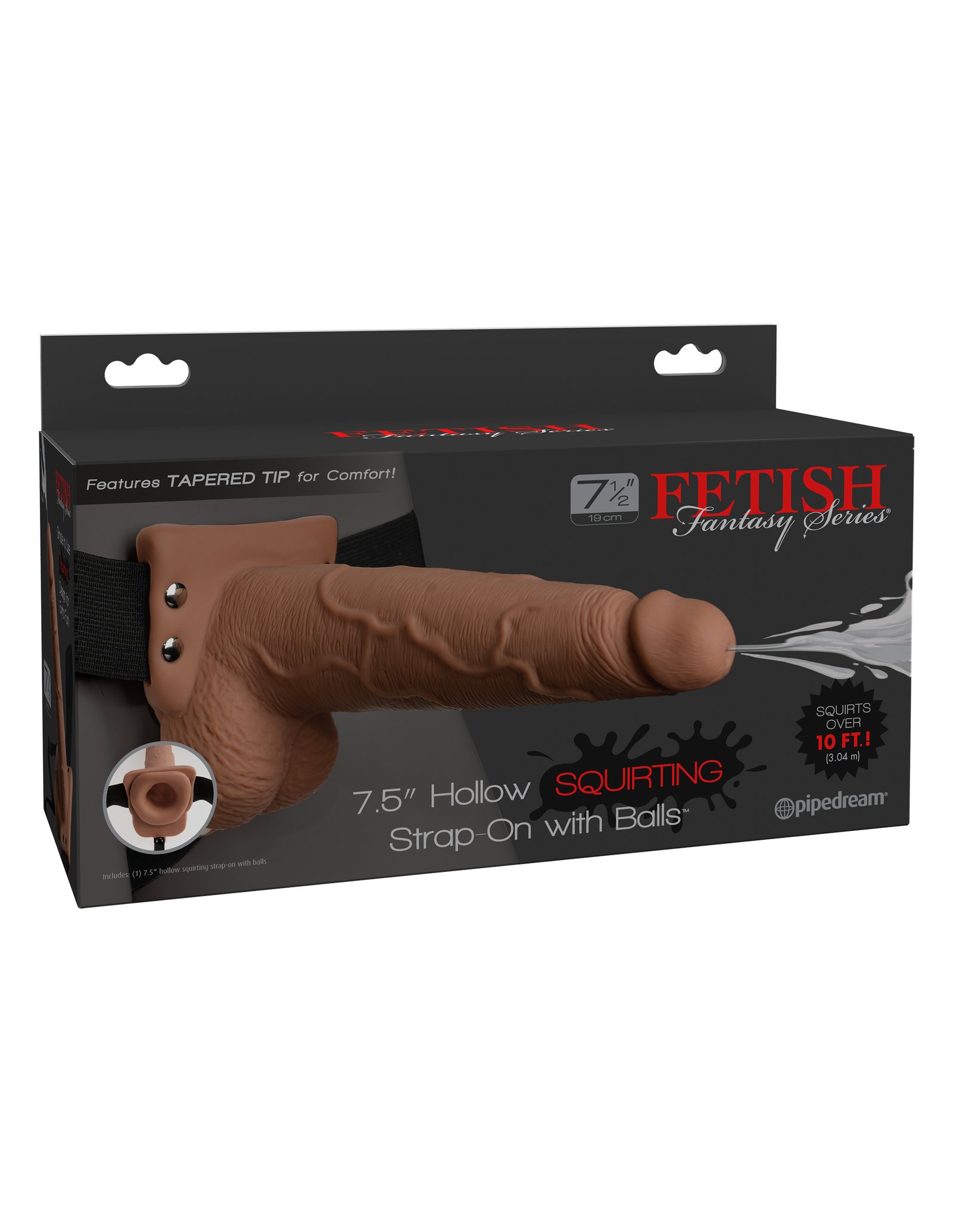 fetish-fantasy-series-75-inch-hollow-squirting-strap-on-with-balls Fetish Fantasy Series 7.5 Inch Hollow Squirting Strap-on With Balls - - Image 1