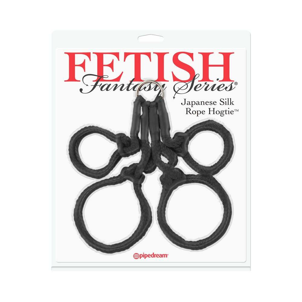 fetish-fantasy-series-japanese-silk-rope-hogtie-black Fetish Fantasy Series Japanese Silk Rope Hogtie Black - Image 1