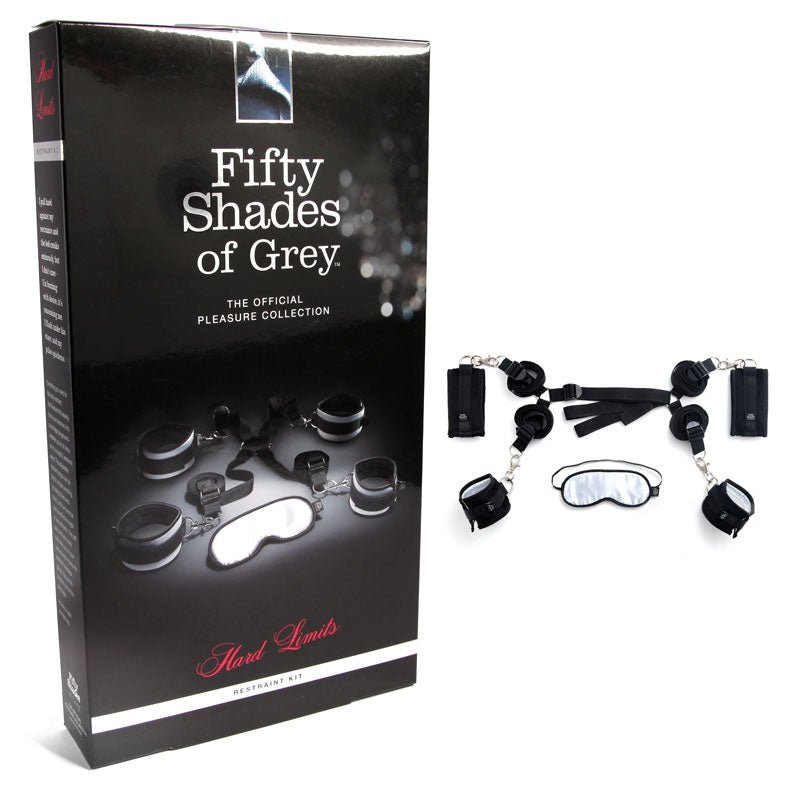 fifty-shades-of-grey-hard-limits-4-piece-restraint-kit-blacksilver Fifty Shades of Grey Hard Limits 4-Piece Restraint Kit Black/Silver - Image 1