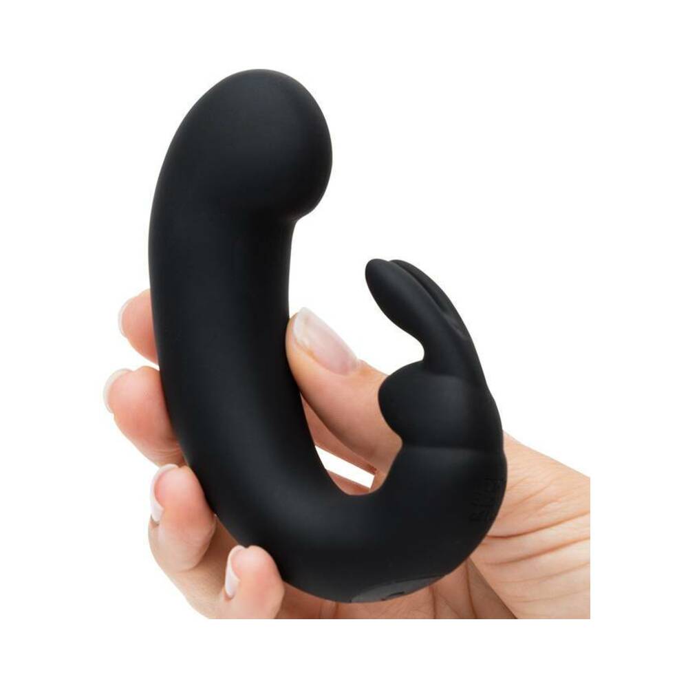 fifty-shades-of-grey-sensation-rechargeable-silicone-g-spot-rabbit-vibrator-black Fifty Shades of Grey Sensation Rechargeable Silicone G-Spot Rabbit Vibrator Black - Image 1