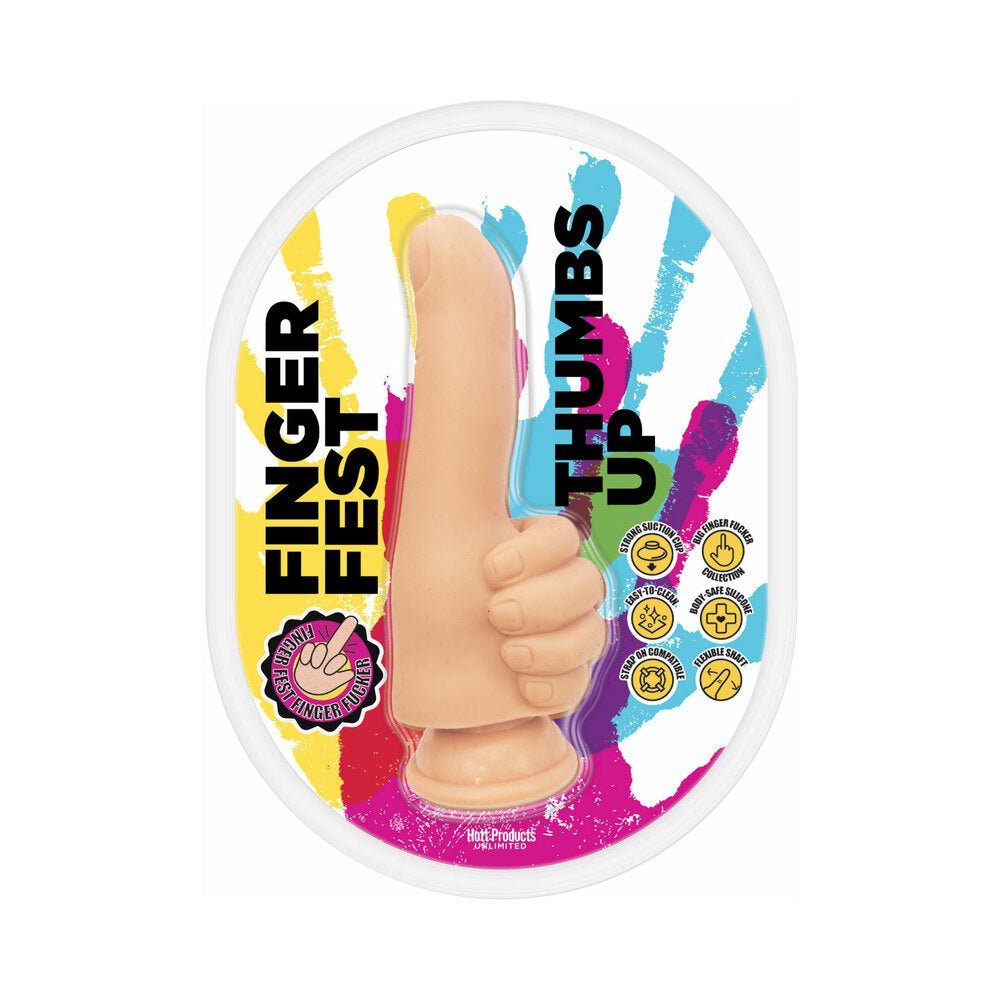 finger-fest-thumbs-up-dildo-beige Finger Fest Thumbs Up Dildo Beige - Image 1