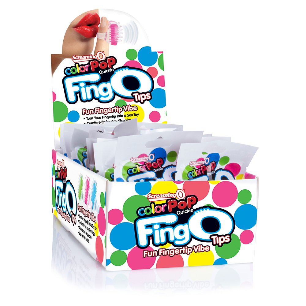 Fingo Tips - 18 Count Pop Box Display - Assorted Colors - Image 1