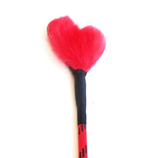 fluffy-heart-crop-redleather Fluffy Heart Crop (Red/Leather) - Image 1