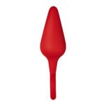 Forto F-10 Silicone Anal Plug with Pull Ring Large Red - Image 3