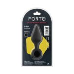 Forto F-10 Silicone Anal Plug with Pull Ring Medium Black - Image 6