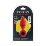 Forto F-10 Silicone Anal Plug with Pull Ring Small Red - Image 6