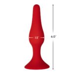Forto F-11 Lungo Silicone Anal Plug Large Red - Image 4