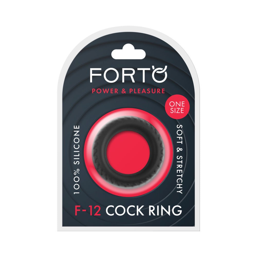 forto-f-12-liquid-silicone-cockring-35mm-black Forto F-12 Liquid Silicone Cockring 35mm Black - Image 1