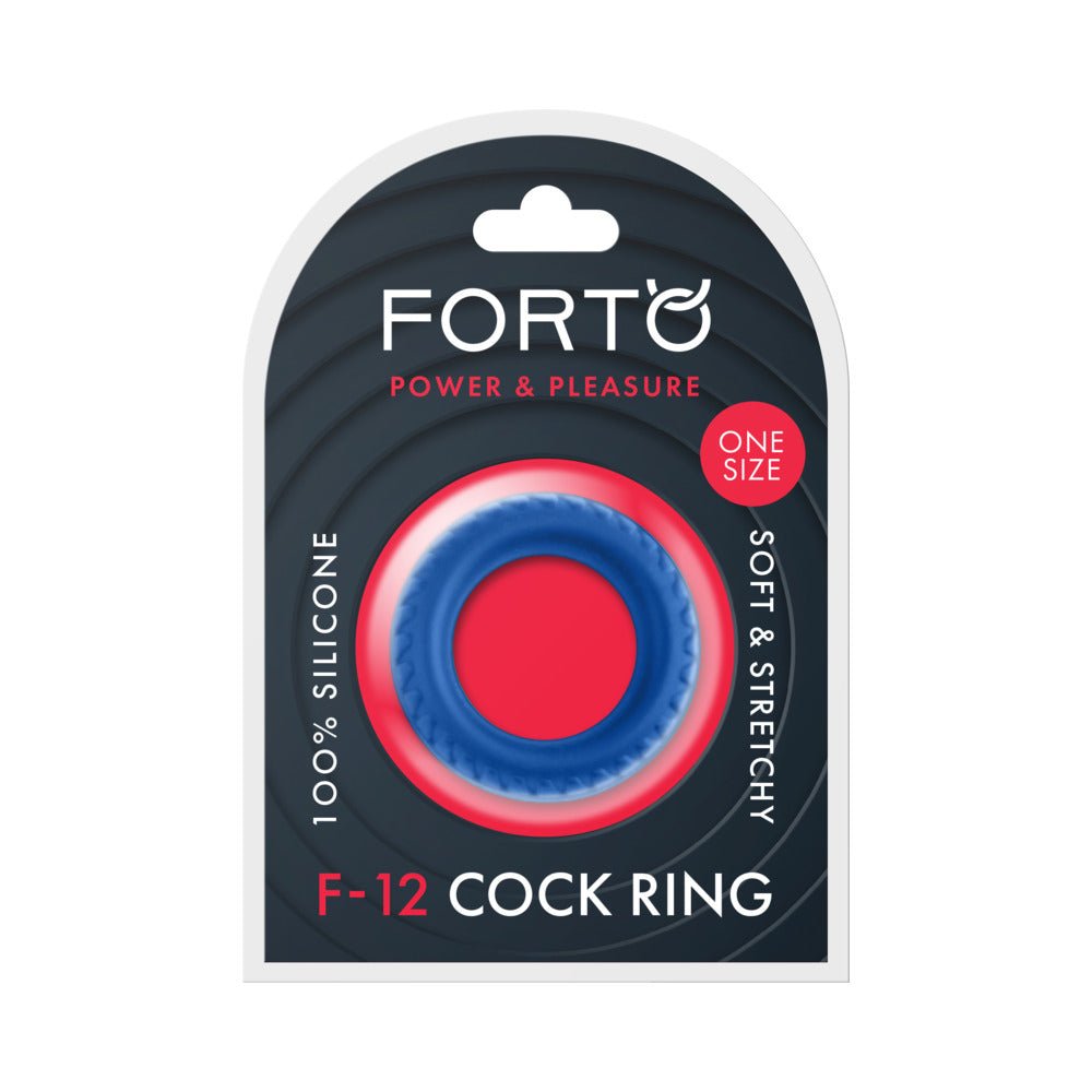 forto-f-12-liquid-silicone-cockring-35mm-blue Forto F-12 Liquid Silicone Cockring 35mm Blue - Image 1