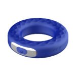 Forto F-15 Rechargeable Silicone Vibrating Cock Ring – Blue - Image 4