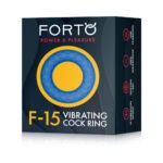 Forto F-15 Rechargeable Silicone Vibrating Cock Ring – Blue - Image 6