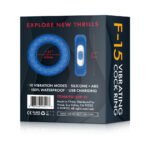 Forto F-15 Rechargeable Silicone Vibrating Cock Ring – Blue - Image 7