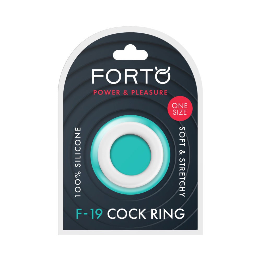 forto-f-19-liquid-silicone-2-tone-cockring-blackwhite Forto F-19 Liquid Silicone 2-Tone Cockring Black/White - Image 1