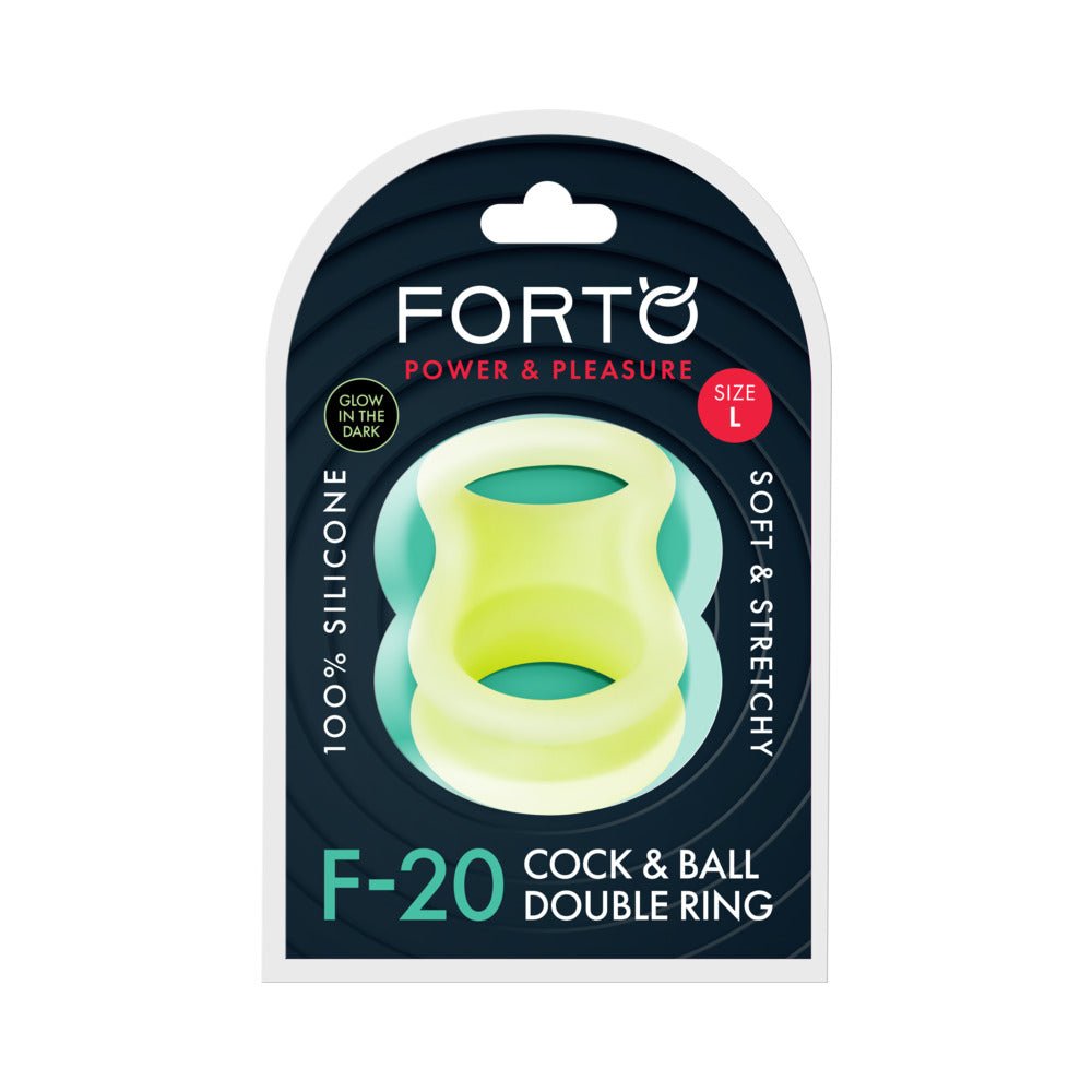 forto-f-20-liquid-silicone-cockring-ball-stretcher-large-glow Forto F-20 Liquid Silicone Cockring & Ball Stretcher Large Glow - Image 1