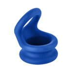 Forto F-20 Liquid Silicone Cock Ring & Ball Stretcher Small Blue - Image 4