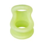 Forto F-20 Liquid Silicone Cock Ring & Ball Stretcher Small Green - Image 2