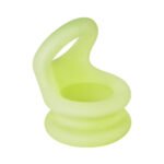 Forto F-20 Liquid Silicone Cock Ring & Ball Stretcher Small Green - Image 3