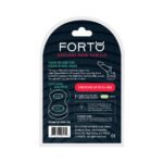 Forto F-20 Liquid Silicone Cock Ring & Ball Stretcher Small Green - Image 5