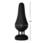 Forto F-21 Tear Drop Silicone Anal Plug Large Black - Image 4