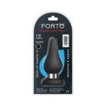 Forto F-21 Tear Drop Silicone Anal Plug Large Black - Image 5