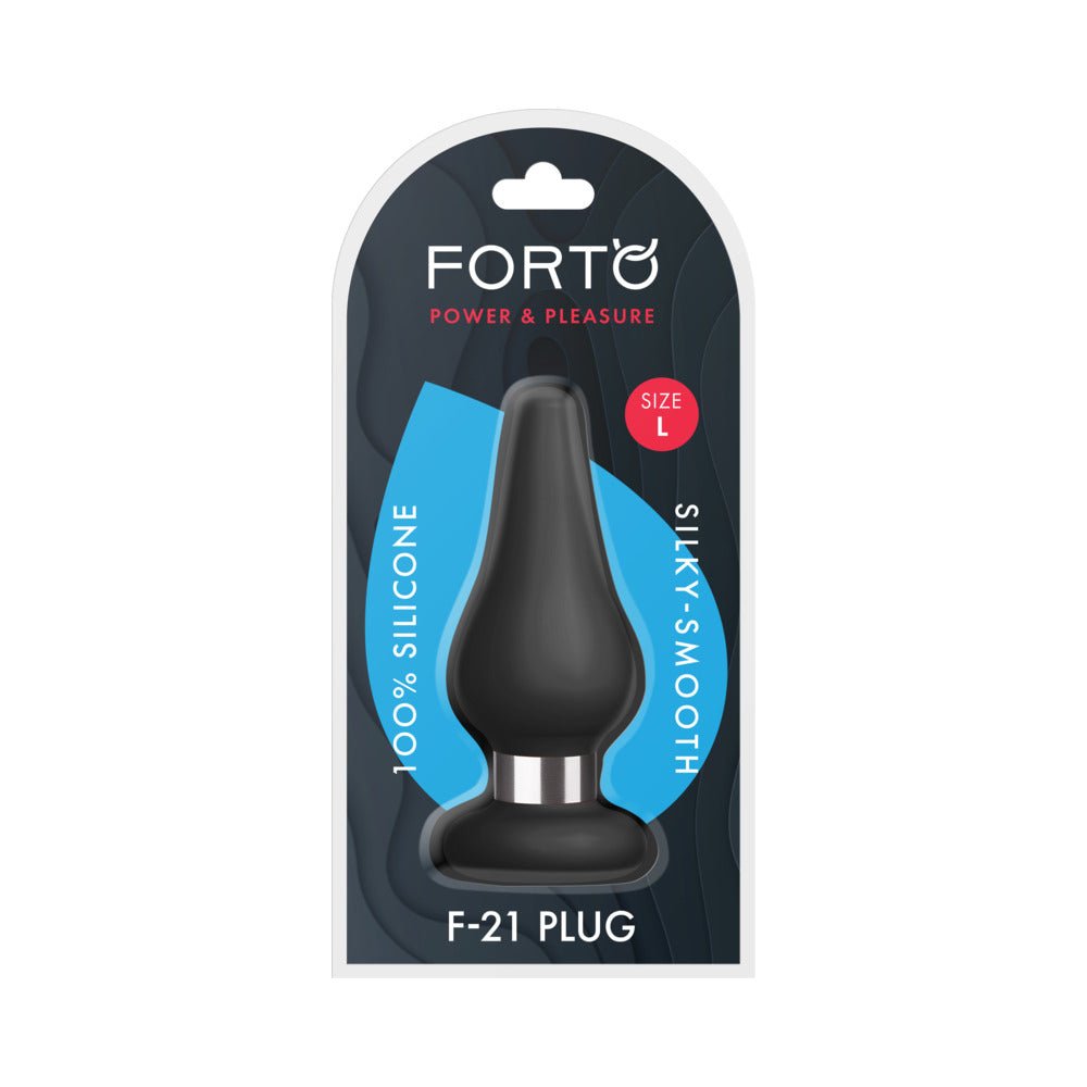 forto-f-21-tear-drop-silicone-anal-plug-large-black Forto F-21 Tear Drop Silicone Anal Plug Large Black - Image 1