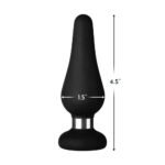 Forto F-21 Tear Drop Silicone Anal Plug Medium Black - Image 4