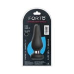 Forto F-21 Tear Drop Silicone Anal Plug Medium Black - Image 5