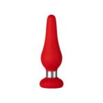 Forto F-21 Tear Drop Silicone Anal Plug Small Red - Image 2