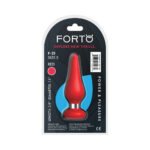 Forto F-21 Tear Drop Silicone Anal Plug Small Red - Image 5