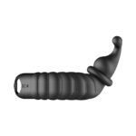 Forto F-24 Rechargeable Silicone Textured Vibrating Cock Ring – Black - Image 7