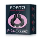 Forto F-24 Rechargeable Silicone Textured Vibrating Cock Ring – Black - Image 10