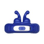 Forto F-24 Rechargeable Silicone Textured Vibrating Cock Ring – Blue - Image 6