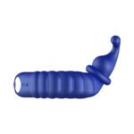 Forto F-24 Rechargeable Silicone Textured Vibrating Cock Ring – Blue - Image 7