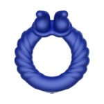 Forto F-24 Rechargeable Silicone Textured Vibrating Cock Ring – Blue - Image 8