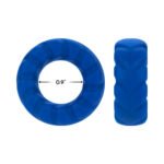 Forto F-25 Liquid Silicone Cockring 23mm Blue - Image 5