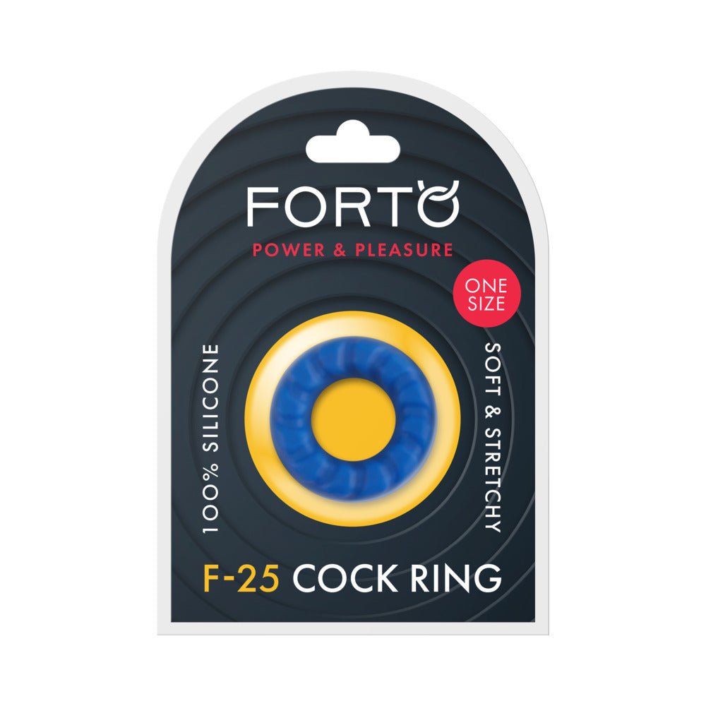 forto-f-25-liquid-silicone-cockring-23mm-blue Forto F-25 Liquid Silicone Cockring 23mm Blue - Image 1