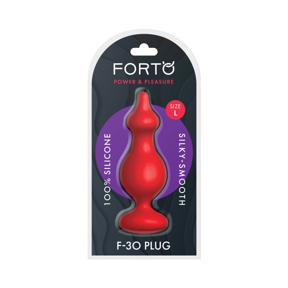 forto-f-30-pointer-silicone-anal-plug-large-red Forto F-30 Pointer Silicone Anal Plug Large Red - Image 1