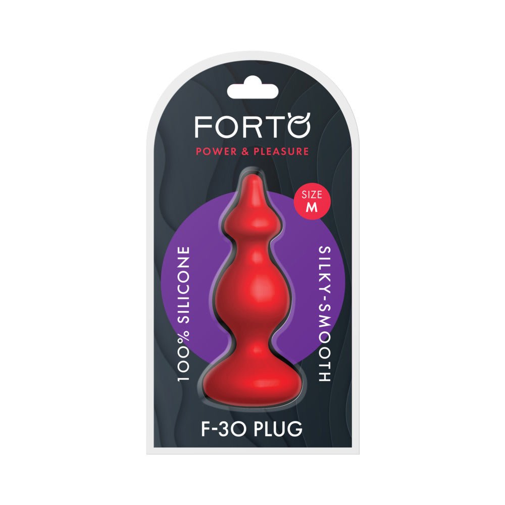 forto-f-30-pointer-silicone-anal-plug-medium-red Forto F-30 Pointer Silicone Anal Plug Medium Red - Image 1