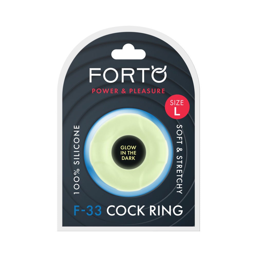 forto-f-33-liquid-silicone-cockring-large-glow Forto F-33 Liquid Silicone Cockring Large Glow - Image 1
