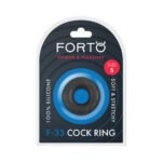 Forto F-33 Liquid Silicone Cockring Small Black