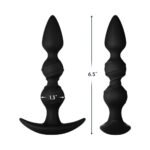 Forto F-42 Spiral Beads Silicone Anal Plug Black - Image 5