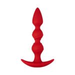 Forto F-42 Spiral Beads Silicone Anal Plug Red - Image 2