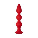 Forto F-42 Spiral Beads Silicone Anal Plug Red - Image 3