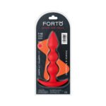 Forto F-42 Spiral Beads Silicone Anal Plug Red - Image 6