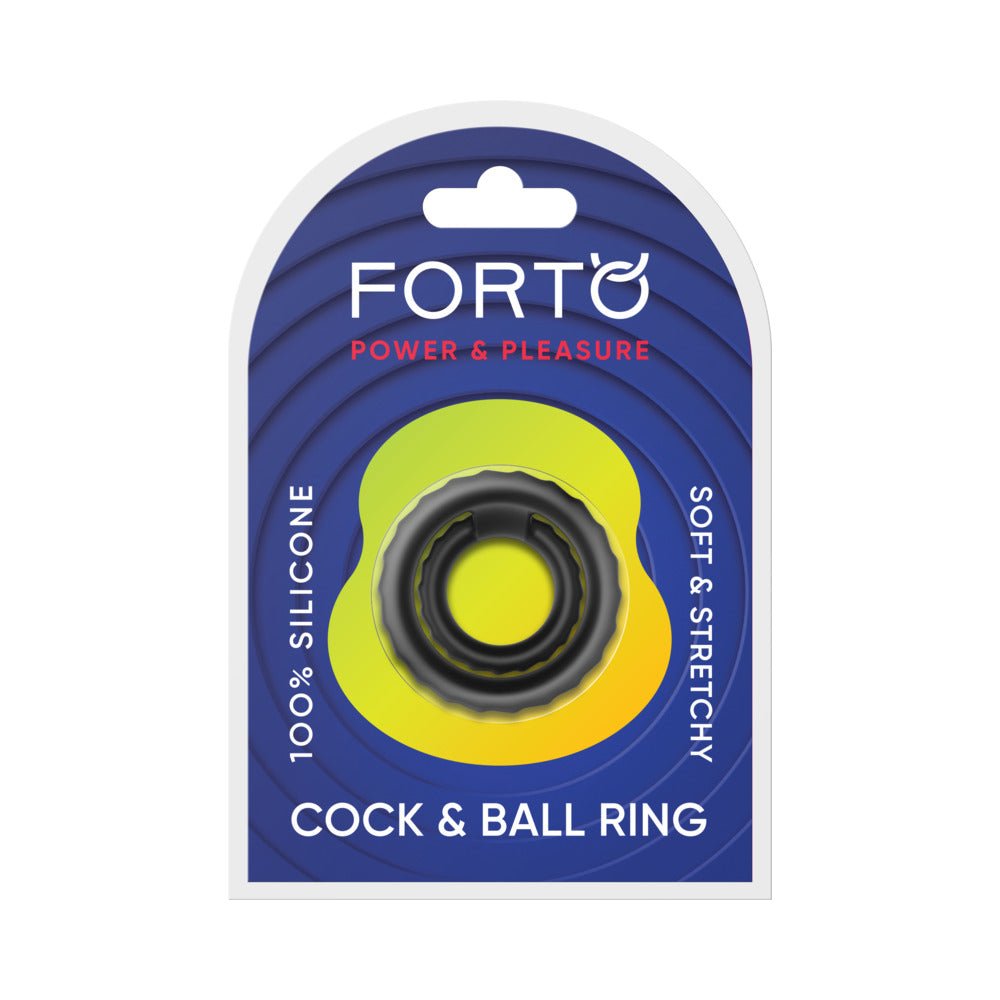 forto-f-43-tiered-cock-ball-ring-black Forto F-43: Tiered Cock & Ball Ring Black - Image 1