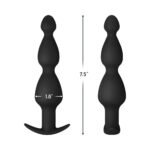 Forto F-52 Cone Beads Silicone Anal Plug Black - Image 5