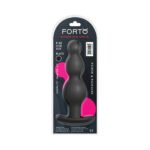 Forto F-52 Cone Beads Silicone Anal Plug Black - Image 6